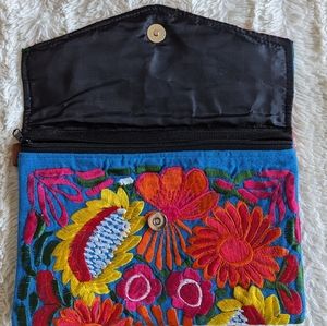 Multicolored Handmade Textile Envelope Wristlet